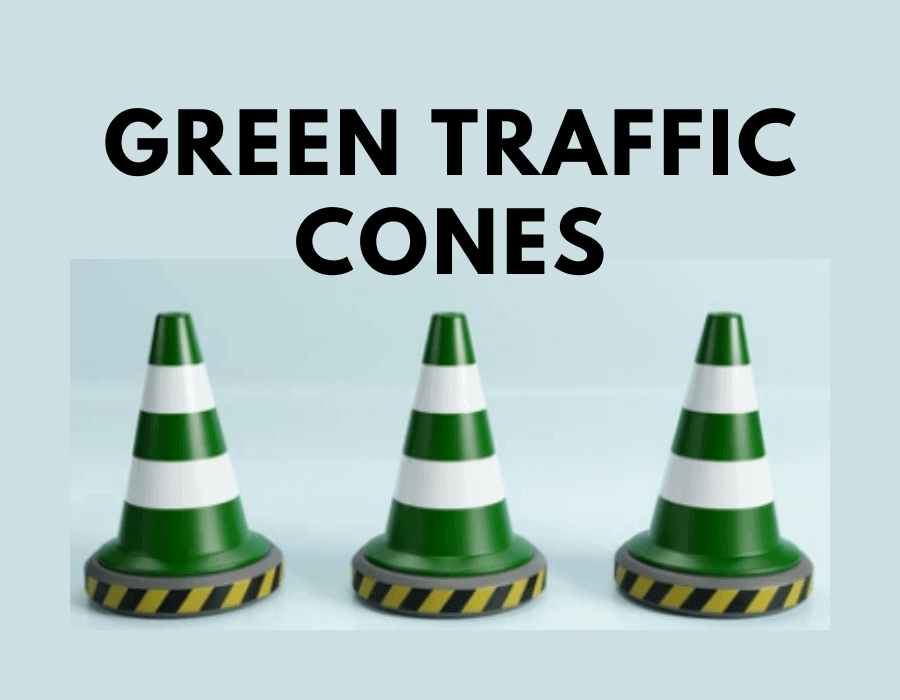 Green Traffic Cones